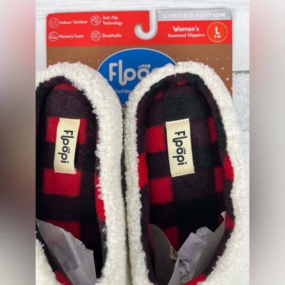 Floopi Size:L(9/10) Women Seasonal Slippers Multi Color Memory Foam - Picture 4 of 8